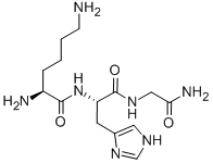 L-赖氨酰-L-组氨酰甘氨酰胺三盐酸盐,112898-17-6,结构式