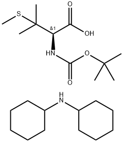 N-[叔丁氧羰基]-3-甲硫基-L-缬氨酸二环己基铵盐, 112898-23-4, 结构式