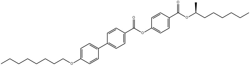 (S)-4-[(1-甲基庚氧基)羰基]苯基4′-辛氧基-4-联苯基羧酸酯, 112901-67-4, 结构式