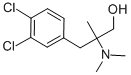 rac-(R*)-3-(3,4-ジクロロフェニル)-2-(ジメチルアミノ)-2-メチル-1-プロパノール 化学構造式