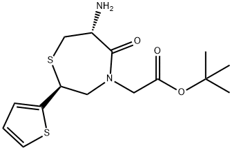 (2S,6R)-6-氨基-5-氧代-2-(2-噻吩基)四氢-1,4-硫氮杂卓-4-乙酸叔丁酯,112968-38-4,结构式