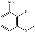 2‐ブロモ‐3‐メトキシアニリン 化学構造式