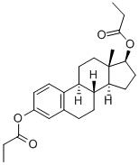 3,17-二丙酸-17-BETA-雌二酯 结构式