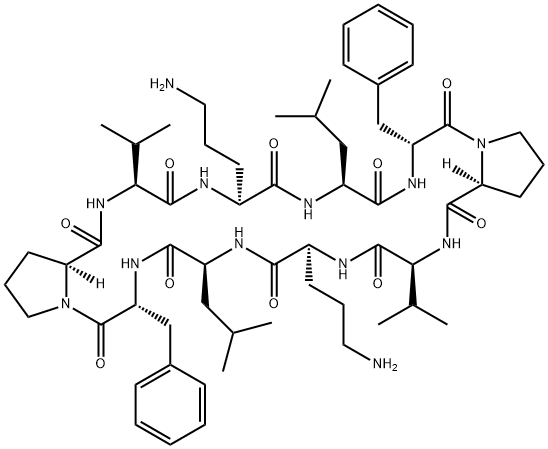 グラミシジンS 化学構造式