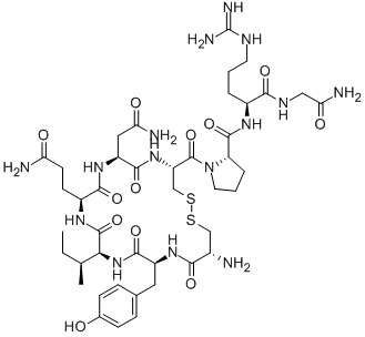 CYS-TYR-ILE-GLN-ASN-CYS-PRO-ARG-GLY-NH2 Struktur