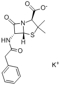 Penicillin G potassium salt Structure