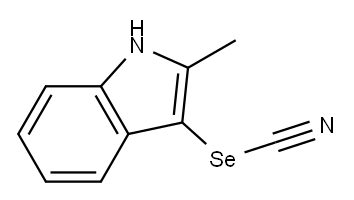 セレノシアン酸2-メチル-1H-インドール-3-イル 化学構造式