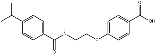 4-[2-[(4-イソプロピルベンゾイル)アミノ]エトキシ]安息香酸 化学構造式