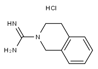 3,4-DIHYDRO-1H-ISOQUINOLINE-2-CARBOXAMIDINE HYDROCHLORIDE,1131-66-4,结构式