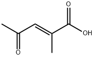 2-Pentenoic acid, 2-methyl-4-oxo-, (E)- (9CI) Struktur