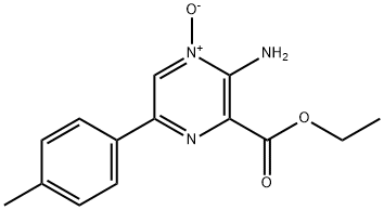 3-Amino-6-(4-methylphenyl)pyrazinecarboxylicacidethylester-4-oxide Struktur