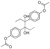 α,α'-Diethyl-4,4'-dihydroxy-hydrobenzoin 4,4'-Diacetate Structure