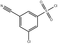 3-chloro-5-cyanobenzene-1-sulfonyl chloride Struktur