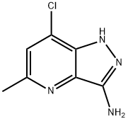 7-氯-5-甲基-1H-吡唑并[4,3-B]吡啶-3-胺, 113140-14-0, 结构式