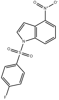 1-(4'-fluorobenzenesulfonyl)-4-nitro-1H-indole Structure