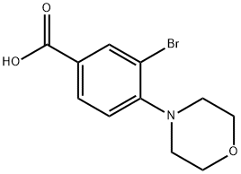3-溴-4-(4-吗啉基)苯甲酸, 1131594-24-5, 结构式