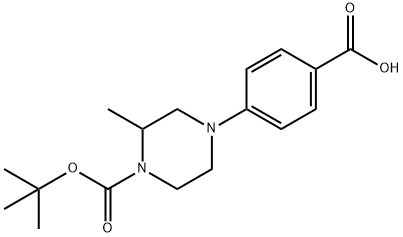 4-{4-[(tert-butoxy)carbonyl]-3-Methylpiperazin-1-yl}benzoic acid Struktur