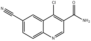 4-chloro-6-cyanoquinoline-3-carboxamide Struktur