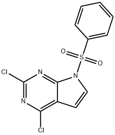 2,4-Dichloro-7-(phenylsulfonyl)-7H-Pyrrolo[2,3-d]pyrimidine Struktur
