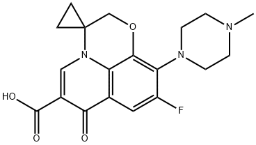9'-fluoro-10'-(4-methyl-1-piperazinyl)-7'-oxospiro(cyclopropane-1,3'(2'H)-(7H)pyrido(1,2,3-de)(1,4)benzoxazine)-6'-carboxylic acid Struktur