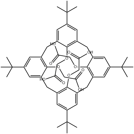 4-TERT-BUTYLCALIX[4!ARENE TETRAACETIC ACID Structure