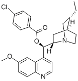 O-(4-氯苯甲酰)氢化奎宁 结构式