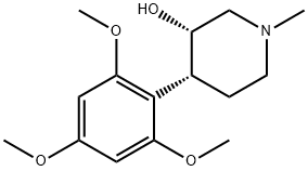 3-PIPERIDINOL, 1-METHYL-4-(2,4,6-TRIMETHOXYPHENYL)-, (3S,4R)- Struktur