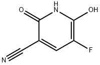 3-シアノ-5-フルオロ-2,6-ジヒドロキシピリジン 化学構造式
