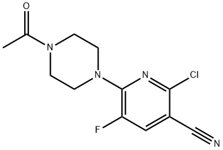 6-(4-Acetylpiperazin-1-yl)-2-chloro-5-fluoronicotinonitrile Structure
