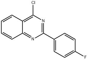 4-クロロ-2-(4-フルオロフェニル)キナゾリン 化学構造式