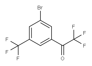 3'-ブロモ-2,2,2-トリフルオロ-5'-(トリフルオロメチル)アセトフェノン 化学構造式
