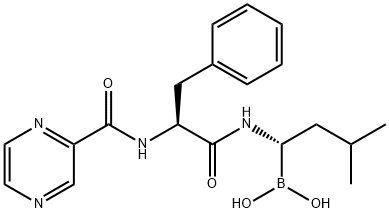 ((S)-3-Methyl-1-((S)-3-phenyl-2-(pyrazine-2-carboxaMido)propanaMido)butyl)boronic acid Structure