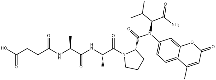 SUC-ALA-ALA-PRO-VAL-AMC, 113277-37-5, 结构式