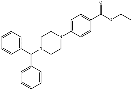 4-(4-二苯甲基哌嗪-1-基)苯甲酸乙酯, 1132838-06-2, 结构式