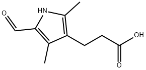 3-(2,4-ジメチル-5-ホルミル-1H-ピロール-3-イル)プロパン酸 化学構造式