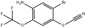 5-ブロモ-4-チオシアナト-2-(トリフルオロメトキシ)アニリン 化学構造式