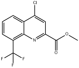 4-クロロ-8-(トリフルオロメチル)キノリン-2-カルボン酸メチル 化学構造式
