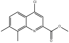4-クロロ-7,8-ジメチルキノリン-2-カルボン酸メチル 化学構造式