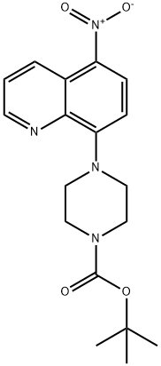 1-BOC-4-(5-硝基喹啉-8-基)哌嗪 结构式