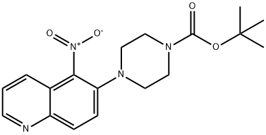 tert-Butyl4-(5-nitroquinolin-6-yl)piperazine-1-carboxylate Struktur