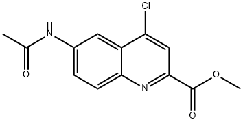 6-アセトアミド-4-クロロキノリン-2-カルボン酸メチル 化学構造式