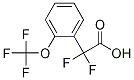2,2-ジフルオロ-2-(2-(トリフルオロメトキシ)フェニル)酢酸 化学構造式