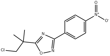 5-(1-CHLORO-2-METHYLPROPAN-2-YL)-3-(4-NITROPHENYL)-1,2,4-OXADIAZOLE, 1133116-15-0, 结构式