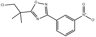 5-(1-クロロ-2-メチルプロパン-2-イル)-3-(3-ニトロフェニル)-1,2,4-オキサジアゾール 化学構造式