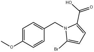 5-Bromo-1-(4-methoxybenzyl)pyrrole-2-carboxylic acid Structure