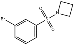 1-((3-ブロモフェニル)スルホニル)アゼチジン 化学構造式