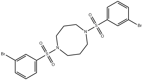 1,5-ビス((3-ブロモフェニル)スルホニル)-1,5-ジアゾカン 化学構造式