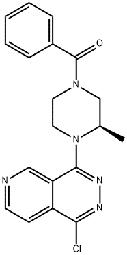 Methanone, [(3R)-4-(1-chloropyrido[3,4-d]pyridazin-4-yl)-3-methyl-1-piperazinyl]phenyl- Structure