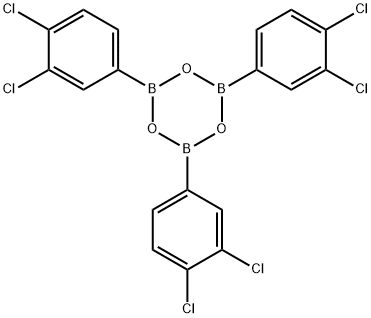 2,4,6-三(3,4-二氯苯基)环硼氧烷 结构式