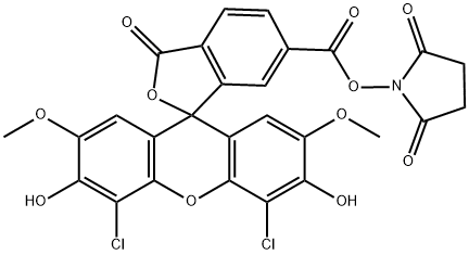 6-羧基-4,5-二氯-2,7-二甲氧基荧光素琥珀酰亚胺酯,113394-23-3,结构式